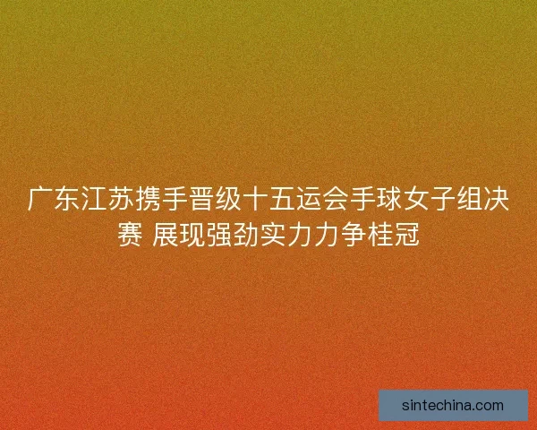 广东江苏携手晋级十五运会手球女子组决赛 展现强劲实力力争桂冠