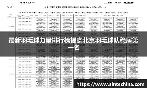 最新羽毛球力量排行榜揭晓北京羽毛球队稳居第一名